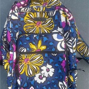 Vera Bradley Floral Backpack - Blue, Yellow, Pink